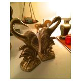 Brass mallard bookends