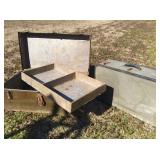 Vintage trunk and suitcase