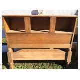 Twin bed with shelving