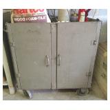 Vintage metal rolling cabinet