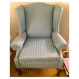 Blue wing chair