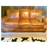 Faux leather couch
