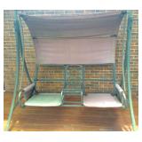 Swing on metal frame