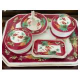 Antique porcelain vanity sets