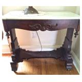 Marble-top console table