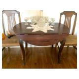 Drop-leaf table and chairs