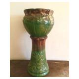 Vintage ceramic planter with pedestal