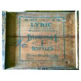 Illinois Glass Company Lyric Diamond bottle wooden crate, huge, good condition