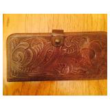 Great unused vintage tooled-leather wallet