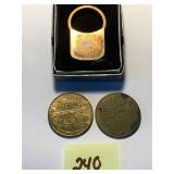 Alliance Commemorative Coin Lot 1850-1950  Key Chain