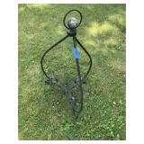 black metal plant stand