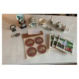 Canada Niagara Falls Iowa Souvenir Lot Coasters Bell Tea Bag Holder Set 