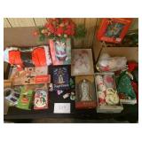 Christmas Lot Christmas Tree Toppers Crochet Items Soap Set Lamp Candle