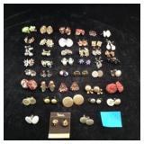 Clip On Earring Lot 42 Pairs