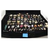 Collectible Vintage Pin and Broach Lot of 91. Flowers, Miss Piggy, Butterflies