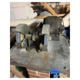 Electric belt driven bench grinder