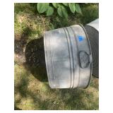 galvinized metal wash tub