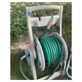 hose cart with green hose
