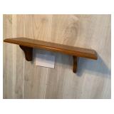 lotOf2WoodStainedCurioWallDisplayShelves