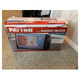 Patton 1500 Watt Portable Radiant Heater MaxFlow Fan 2 Heat Settings Alarm