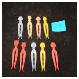 Rogers Clean- Grip Patton Pending Plastic Cloths Pin Set of 9