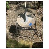 Sundial on metal stand