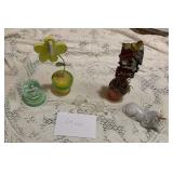 Unicorn Figurine Mini Water Globe Flower Pot Lot  