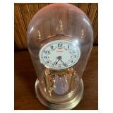 Vintage Kundo Gold Colored Anniversary Clock With Domes Plastic Cover W Germany