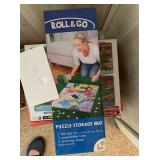 Whimsical Colorful Animal Themed Puzzles & Puzzle Sorter Roll & Go Mat