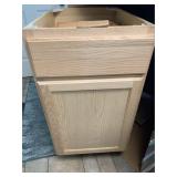 wood unfinished base cabinet
