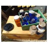 Advertising bottles and jars