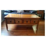 Stylish Coffee Table with Metal Hardware. 22x44x18.5h