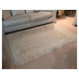  Large White/Cream Shag Rug 74"x53", Great Condition.
