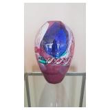 Stunning Art Glass, Multiple Patterns Circling the Vase