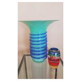 Kosta Boda Sweden Art Glass Vase & Stunning Vase with Spiral Embellishment