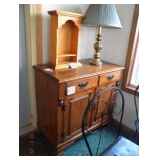 small buffett lamp & wall display box  