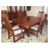 Dining table w/6 chairs & leaf