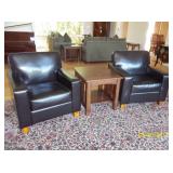 Leather Club chairs
