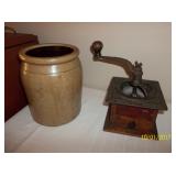 Crocks & coffee grinder