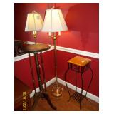 Plant stands & floor lamp