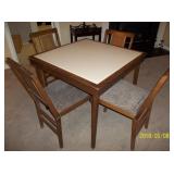 folding card table & chairs