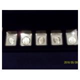 5 NGC graded Morgan silver dollars
