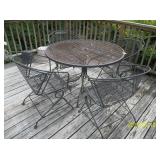 wrought iron table w/4 chairs