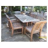 Teak table w/6 chairs