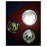  Gold, Silver & Titanium coins in Italian set