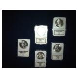 Graded Morgan Silver dollars