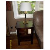 end table and lamp
