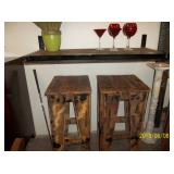 Drop down bar w/stools