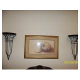 Wrought iron wall sconces