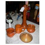 Ben Owens Master Potter candlesticks, Jugtown & Seagrove pottery